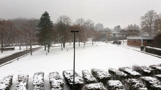 Der Blick aus einem der Fenster in der HTW in Göttelborn. (Foto: Facebook /)