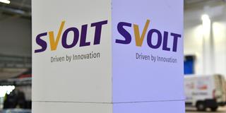 Aufsteller mit dem Logo SVolt (Foto: picture alliance / BeckerBredel )