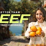 Der Schriftzug "Better Than Beef" steht groß neben einem Bild von einer jungen Frau und einem Mann. (Foto: SR)