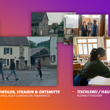 Bildausschnitte aus dem Saar-Tatort "Das Böse in dir" mit Ortsmarken darunter (Foto: SR)