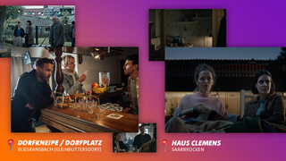 Bildausschnitte aus dem Saar-Tatort "Das Böse in dir" mit Ortsmarken darunter (Foto: SR)