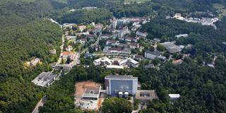 Luftaufnahme des Uniklinikum Homburg (Foto: SR)