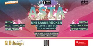 Das Plakat der AStA-Semestereröffnungsfete am 25. & 26.10. im Gebäude B4.1. (Foto: SR)