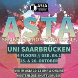 Das Plakat der AStA-Semestereröffnungsfete am 25. & 26.10. im Gebäude B4.1. (Foto: SR)