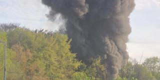 Großbrand in Stiring-Wendel mit starker Rauchentwicklung  (Foto: SR / Aaron Klein)