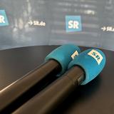 Zwei Mikrofone auf Tisch (Foto: SR)